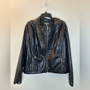 Kate & Mallory Black Faux Leather Jacket